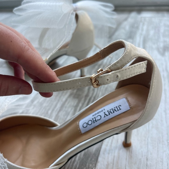 Jimmy Choo Averly 100 White Bow Heels – EU 40 / US 9 - Picture 8 of 11
